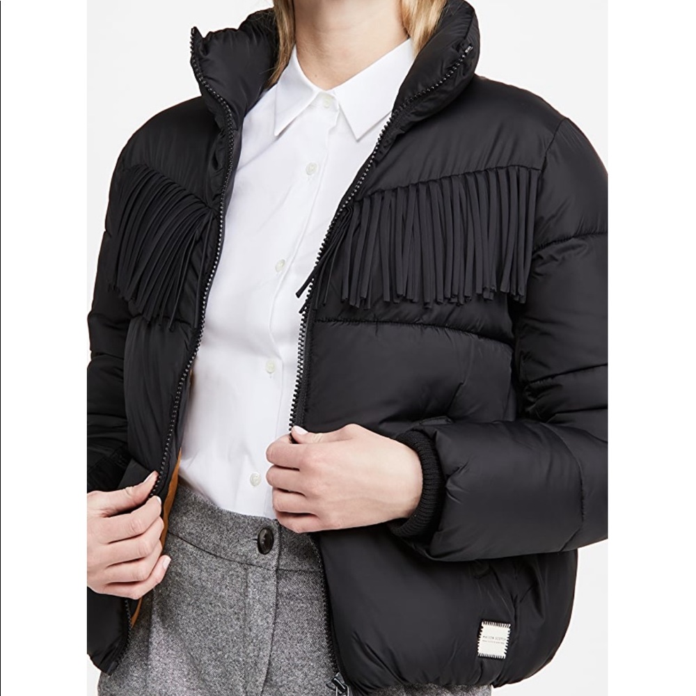 ISO - scotch and soda western fringe puffer jacket